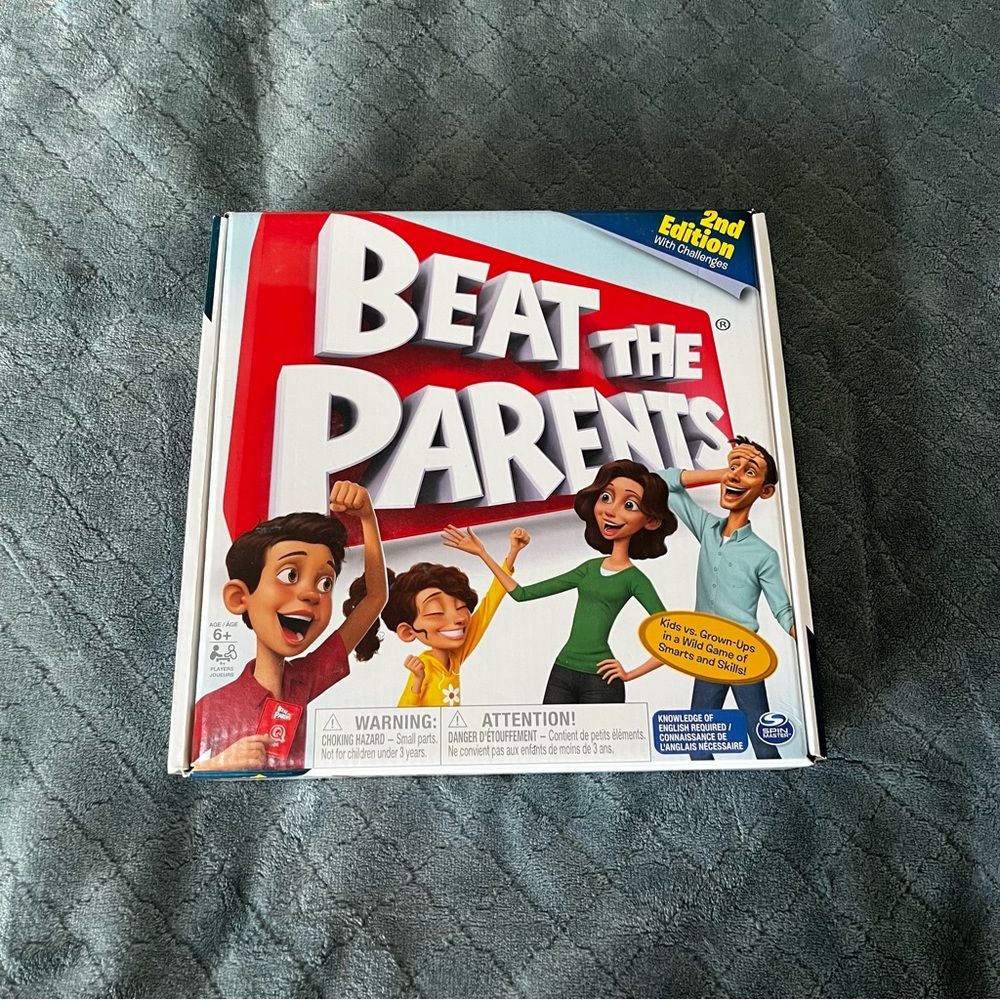 Spin Master Beat the Parents 2nd Edition Board Game Kids vs Grown-Ups Trivia